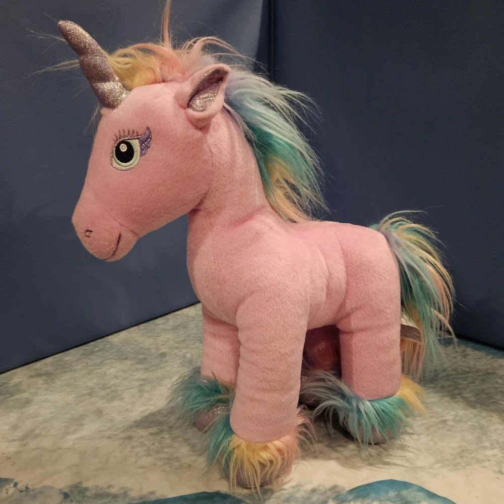 Build A Bear Pink Unicorn Arctic Fox Reindeer Plush Bundle BAB 14-16